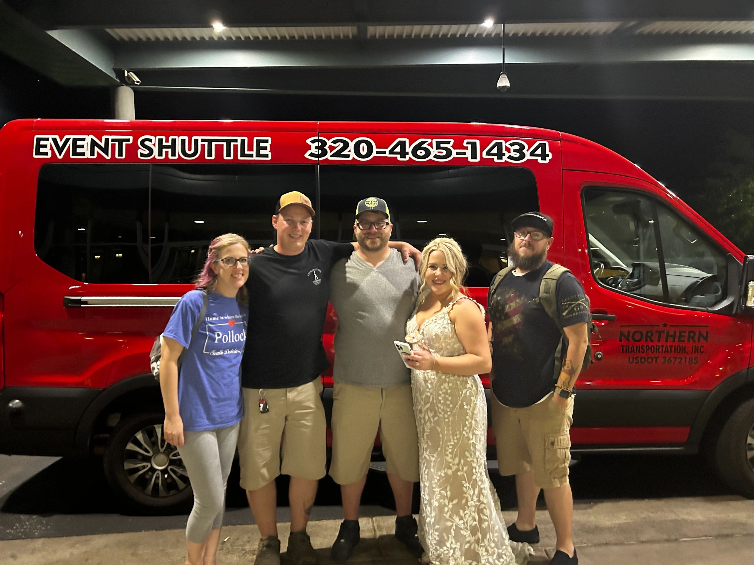 Northern Transportation team with shuttle