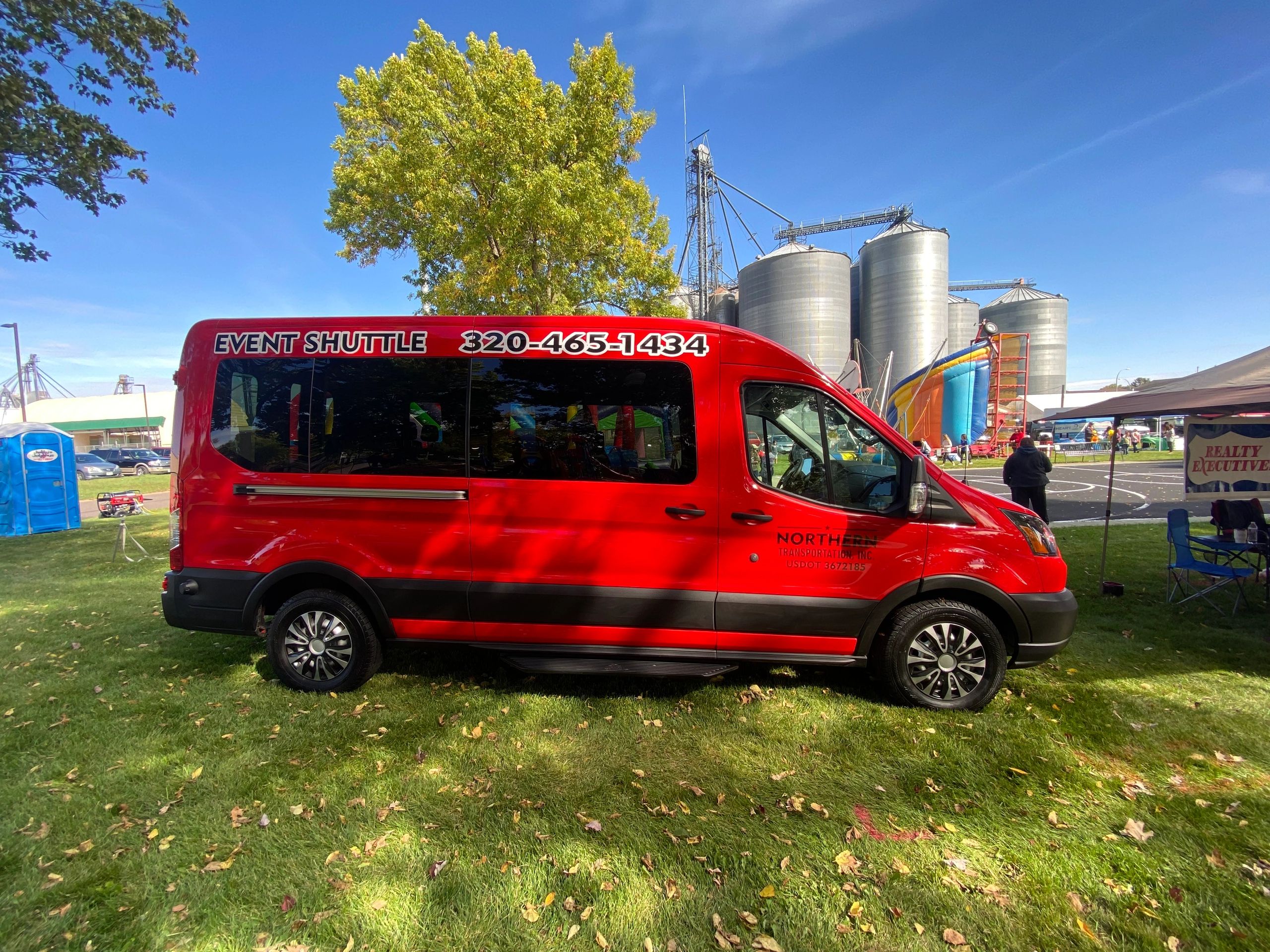 Event shuttle at outdoor festival